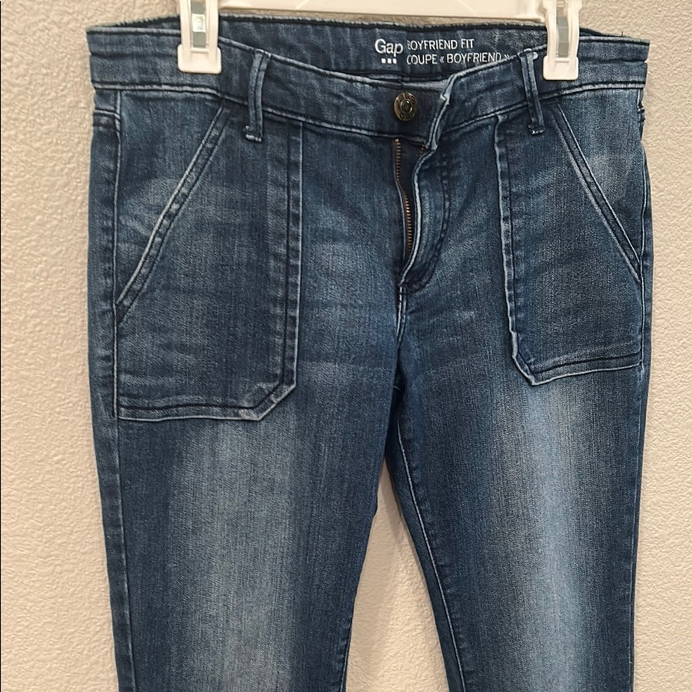 GAP Blue Boyfriend Jeans with Classic Indigo Wash